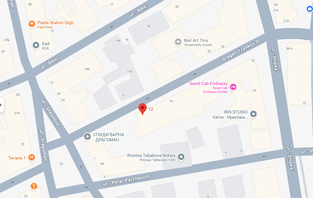 maps location Varna Dragan Tsankov 12