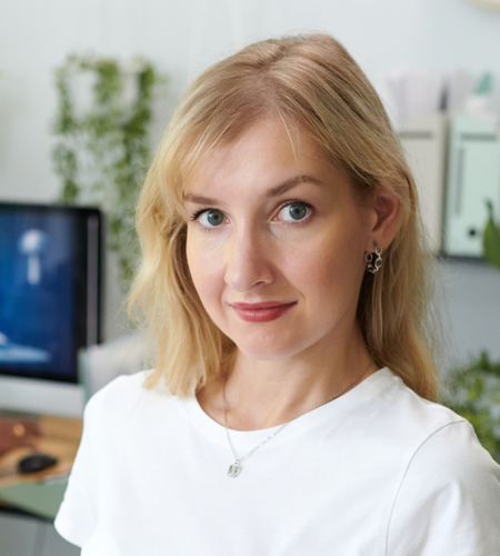 lady manager in white shirt